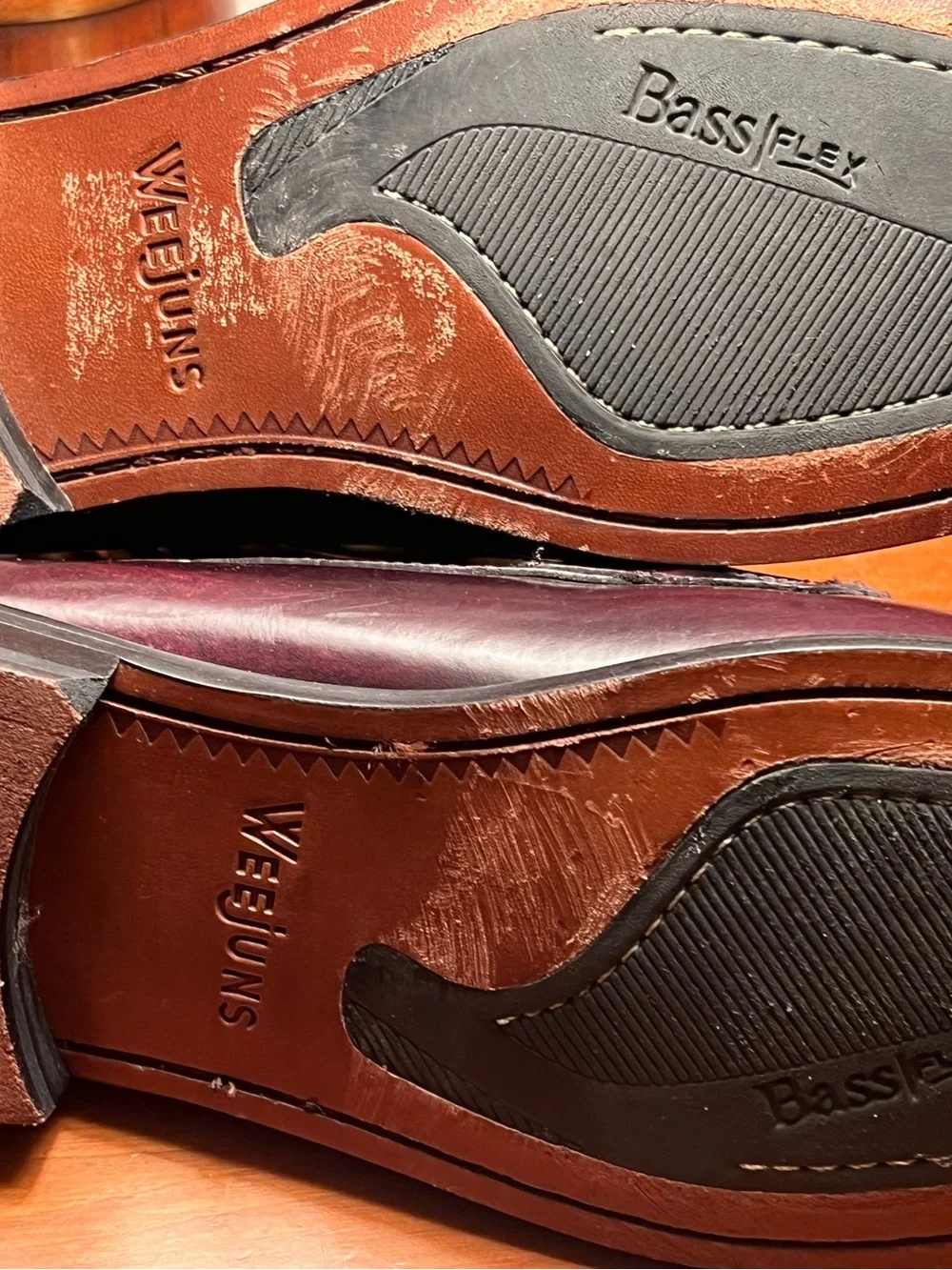 Bass Men’s Burgundy Leather Penny Loafers